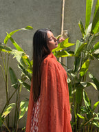 Mati Rust Cotton Anarkali Set