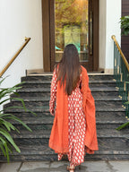 Mati Rust Cotton Anarkali Set